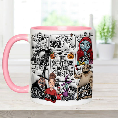 Custom Portrait With The Nightmares - Personalized Nightmare Accent Mug