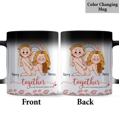 Together Is Our Favorite Place To Be - Personalized Couple Mug