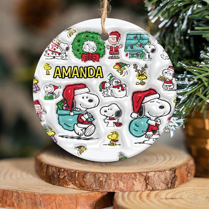 Best Friends - Personalized Ceramic Circle Ornament