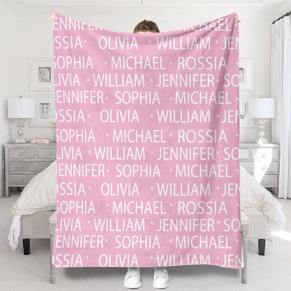 Custom Name Pattern - Personalized Family Blanket