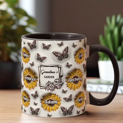 Grandma's Sunflower Garden - Gift for grandma - Personalized Accent Mug