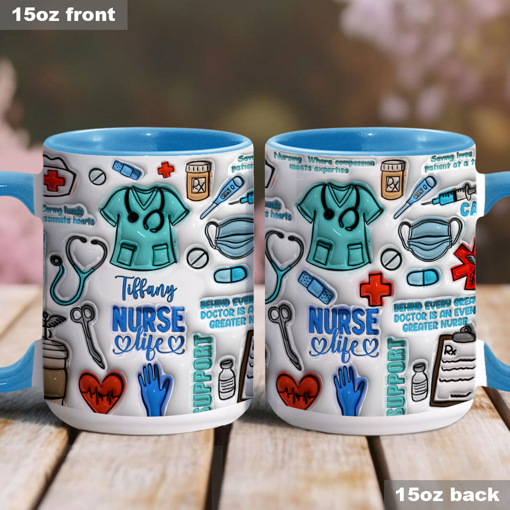 Nurse Life - Personalized Nurse Accent Mug
