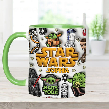 The Galaxy - Personalized The Force Accent Mug
