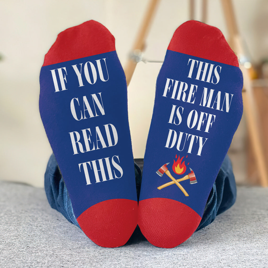 Funny Firefighter - Personalized Firefighter Socks