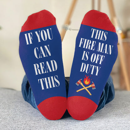 Funny Firefighter - Personalized Firefighter Socks