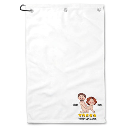Five Star Would Cum Again - Personalized Couple Towel