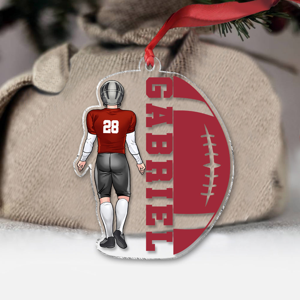 Football Lover - Personalized Football Transparent Ornament