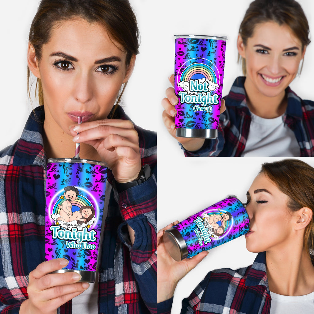 Tonight Who Hoo - Personalized Couple Tumbler