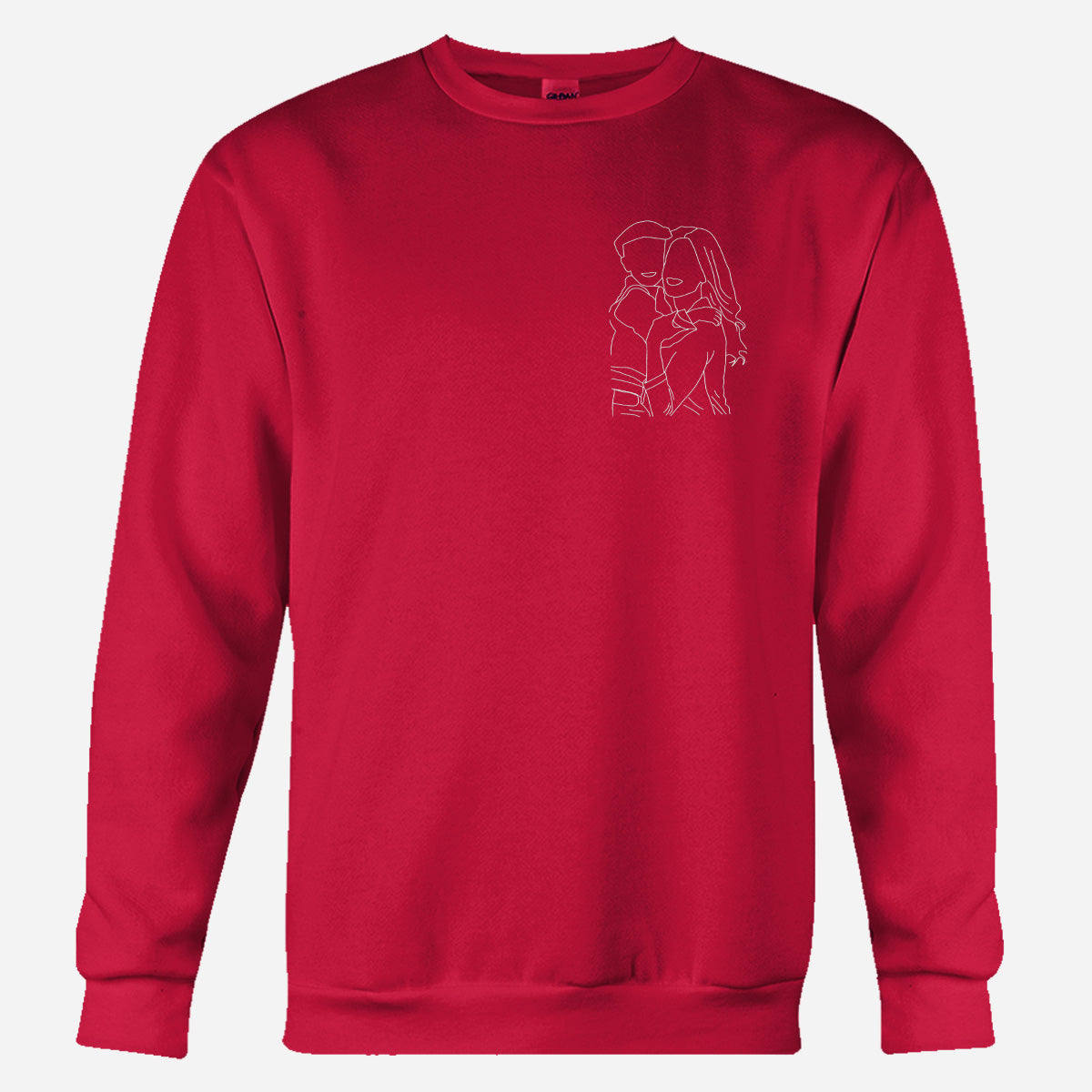 Custom Line Art - Personalized Aunt Embroidered Sweater