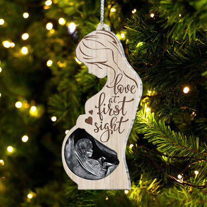 Love At First Sign - Personalized Pregnancy Ornament
