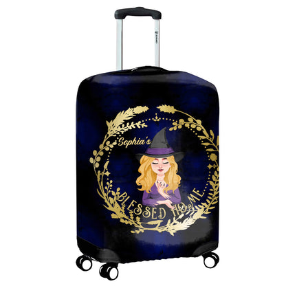 Blessed Home - Personalized Witch Luggage Cover