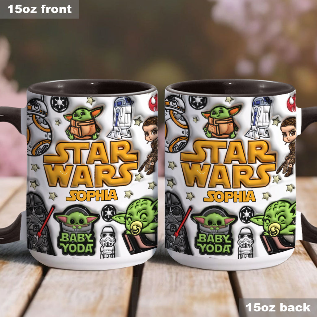 The Galaxy - Personalized The Force Accent Mug