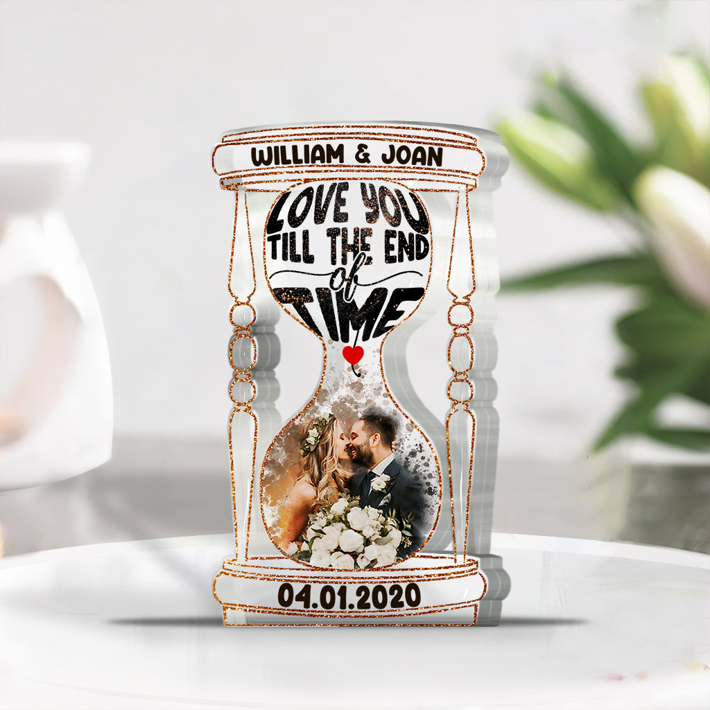 Till The End Of Time - Personalized Husband And Wife Custom Shaped Acrylic Plaque