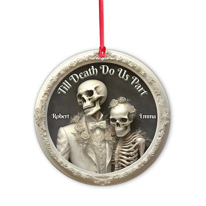 Till Death Do Us Part - Personalized Skull Ornament
