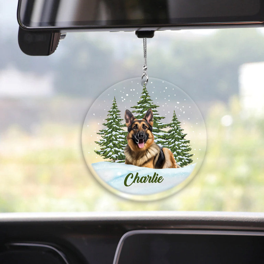 Merry Christmas - Personalized Dog Transparent Ornament