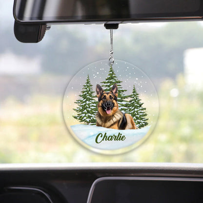 Merry Christmas - Personalized Dog Transparent Ornament