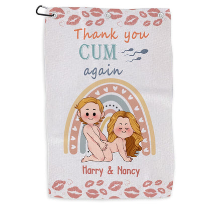 Thank You Cum Again - Personalized Couple Towel