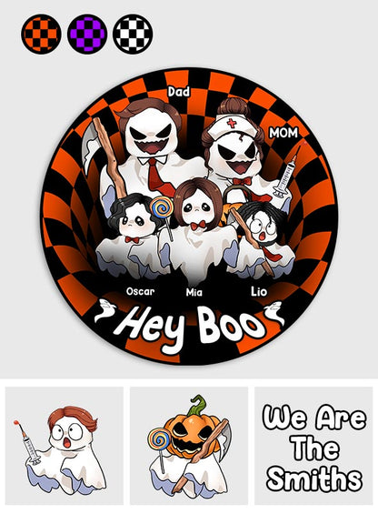 Happy Halloween - Personalized Family Shaped Doormat
