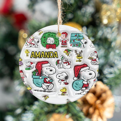 Best Friends - Personalized Ceramic Circle Ornament