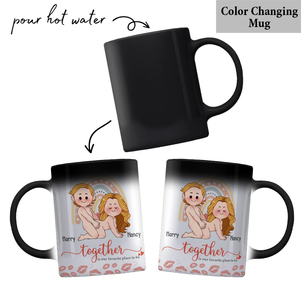 Together Is Our Favorite Place To Be - Personalized Couple Mug
