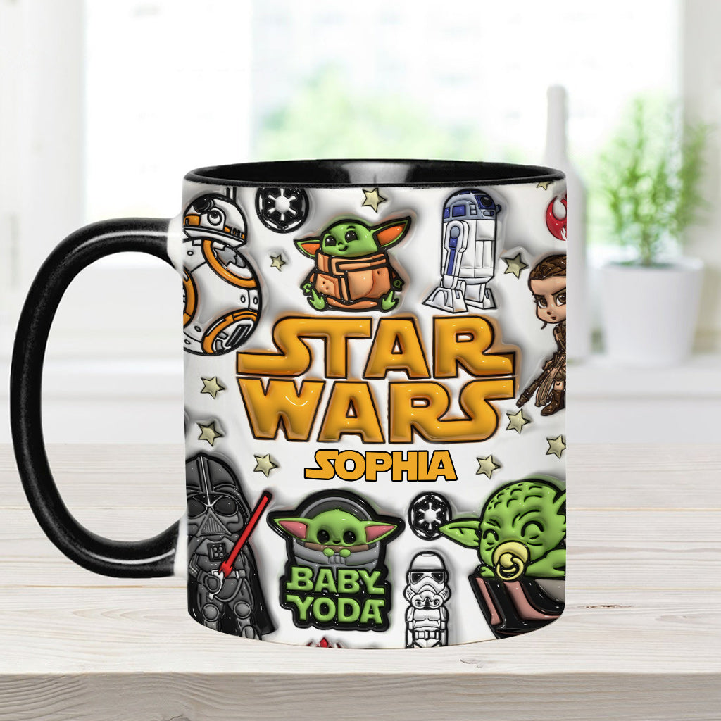 The Galaxy - Personalized The Force Accent Mug