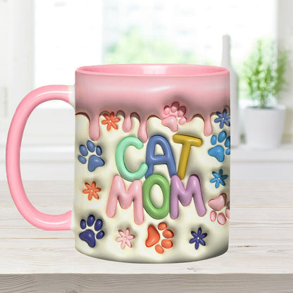 Dog Mom Cat Mom Dog Dad Cat Dad - Personalized Dog Accent Mug