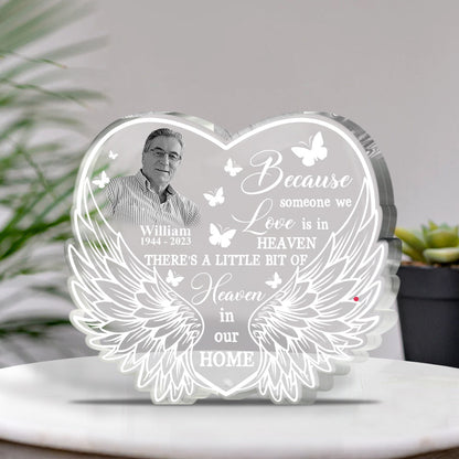 Someone We Love Is In Heaven - Personalized Memorial Custom Shaped Acrylic Plaque