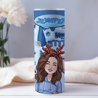 Merry Stitchmas - Personalized Ohana Skinny Tumbler