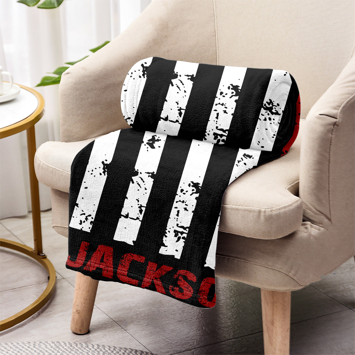 Proud Firefighter - Firefighter gift for him, dad, husband, son - Personalized Blanket