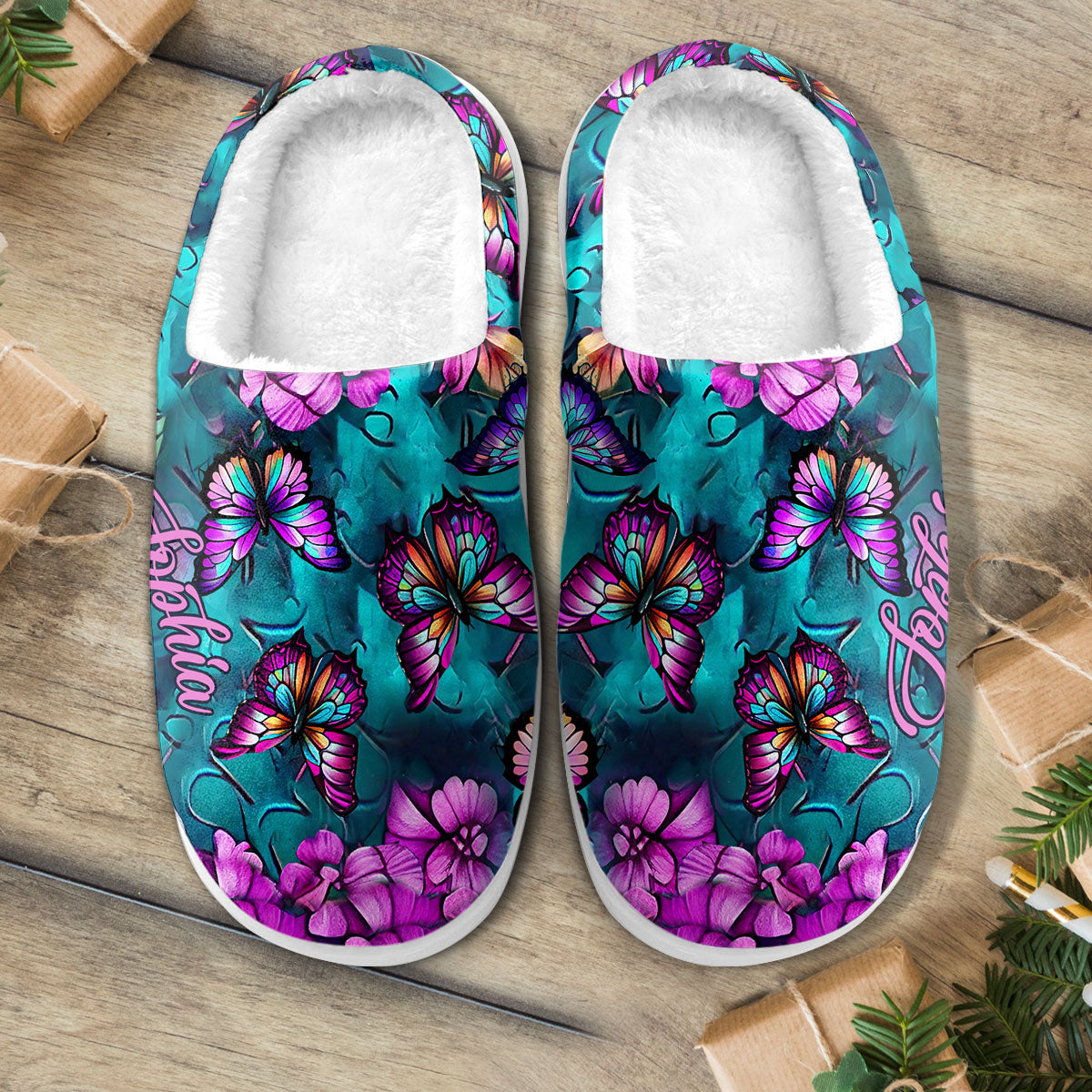 Love Butterflies - Personalized Butterfly Slippers