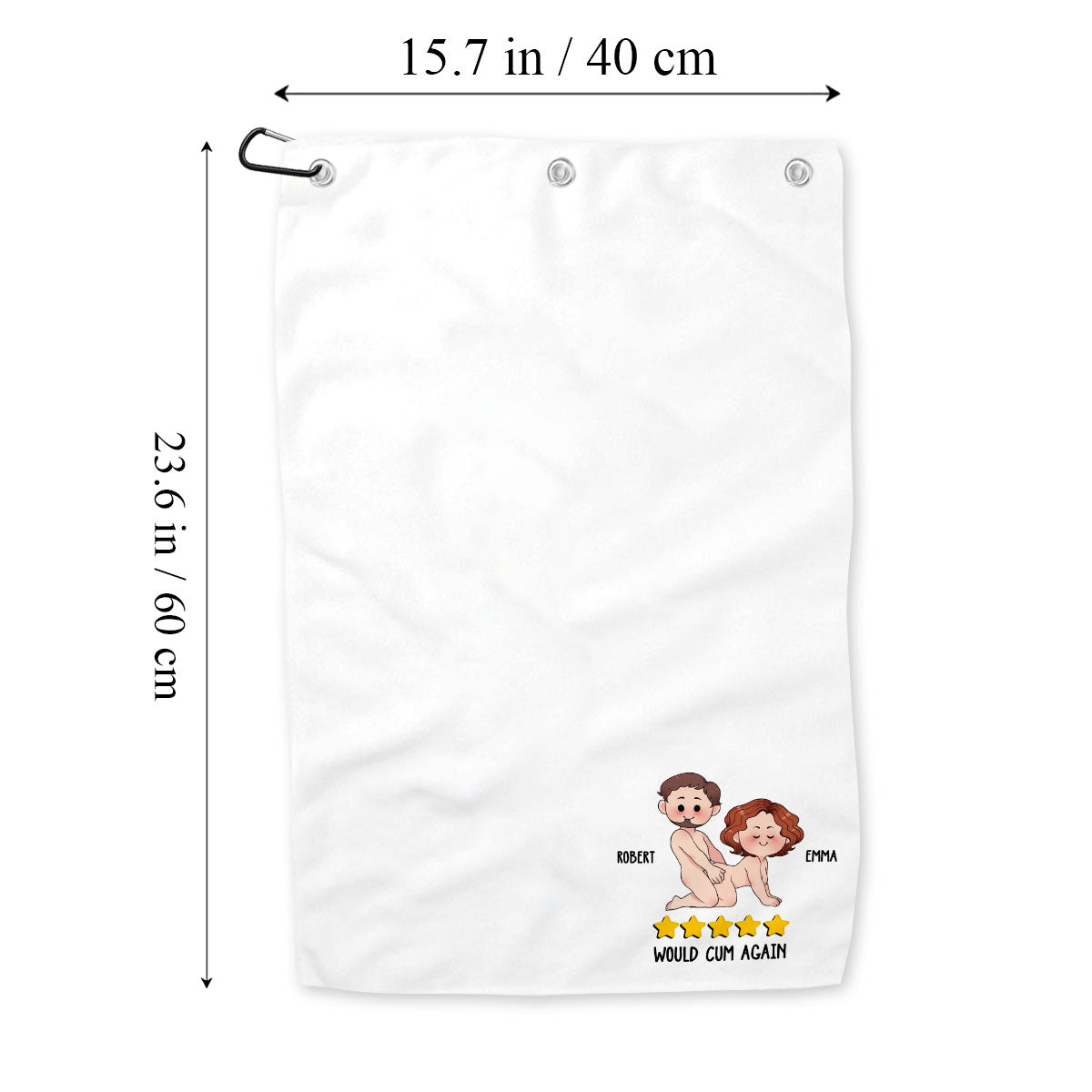 Five Star Would Cum Again - Personalized Couple Towel