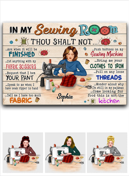 My Sewing Room - Personalized Sewing Canvas And Poster