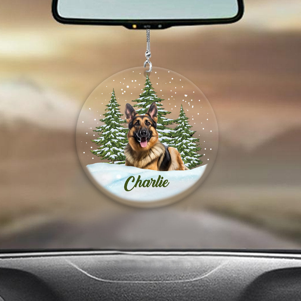 Merry Christmas - Personalized Dog Transparent Ornament