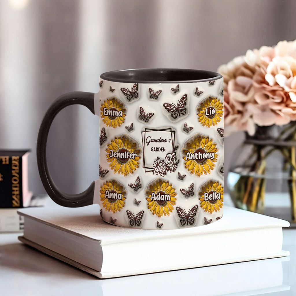 Grandma's Sunflower Garden - Gift for grandma - Personalized Accent Mug