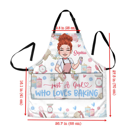 Just A Girl Who Loves Baking - Personalized Baking Apron