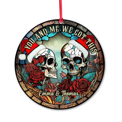 Skull Couple - Personalized Skull Ornament