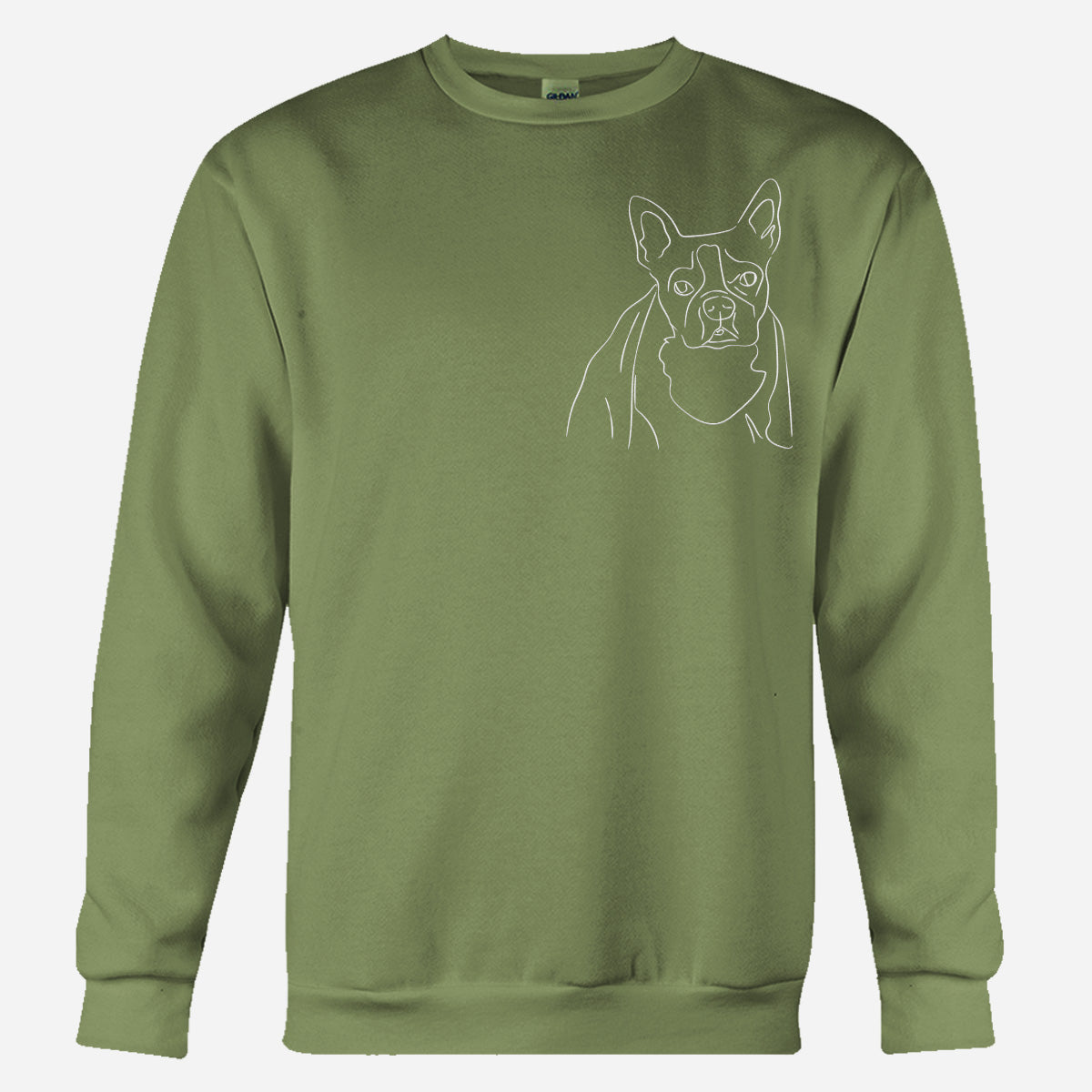 Custom Line Art - Personalized Dog Embroidered Sweater