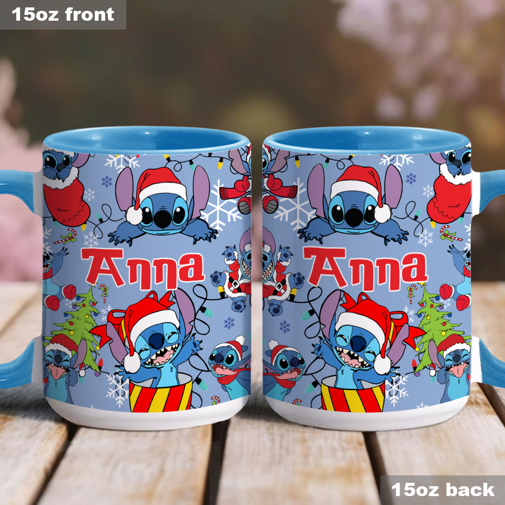 Merry Stitchmas - Personalized Ohana Accent Mug