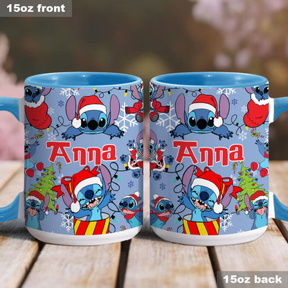 Merry Stitchmas - Personalized Ohana Accent Mug