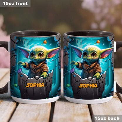 The Galaxy - Personalized The Force Accent Mug