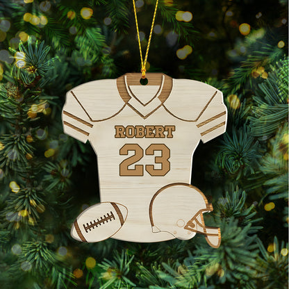 Love Football - Personalized Football Ornament