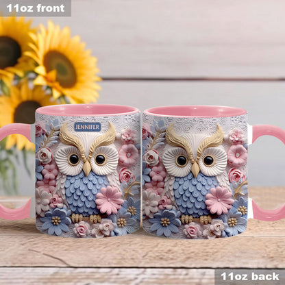 Beautiful Owl - Owl gift for boyfriend, girlfriend - Personalized Accent Mug