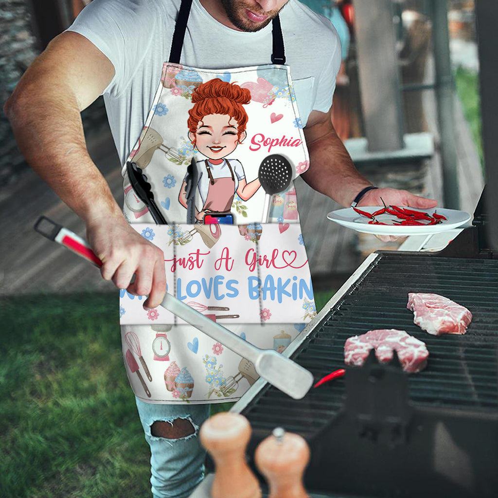 Just A Girl Who Loves Baking - Personalized Baking Apron