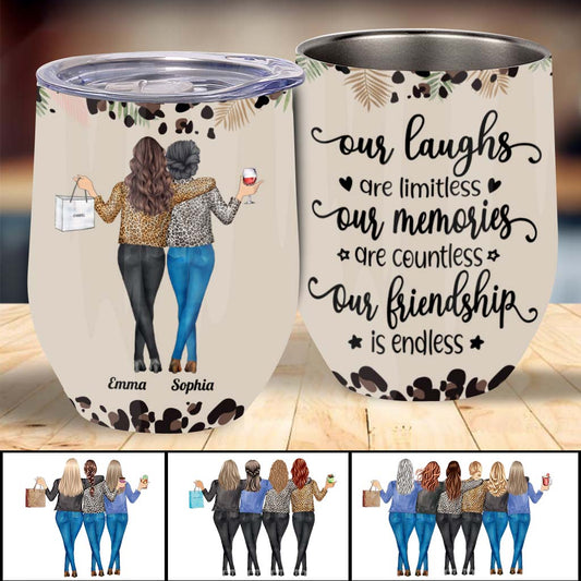 Our Friendship - Personalized Bestie Wine Tumbler