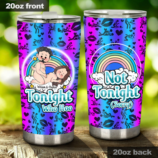 Tonight Who Hoo - Personalized Couple Tumbler