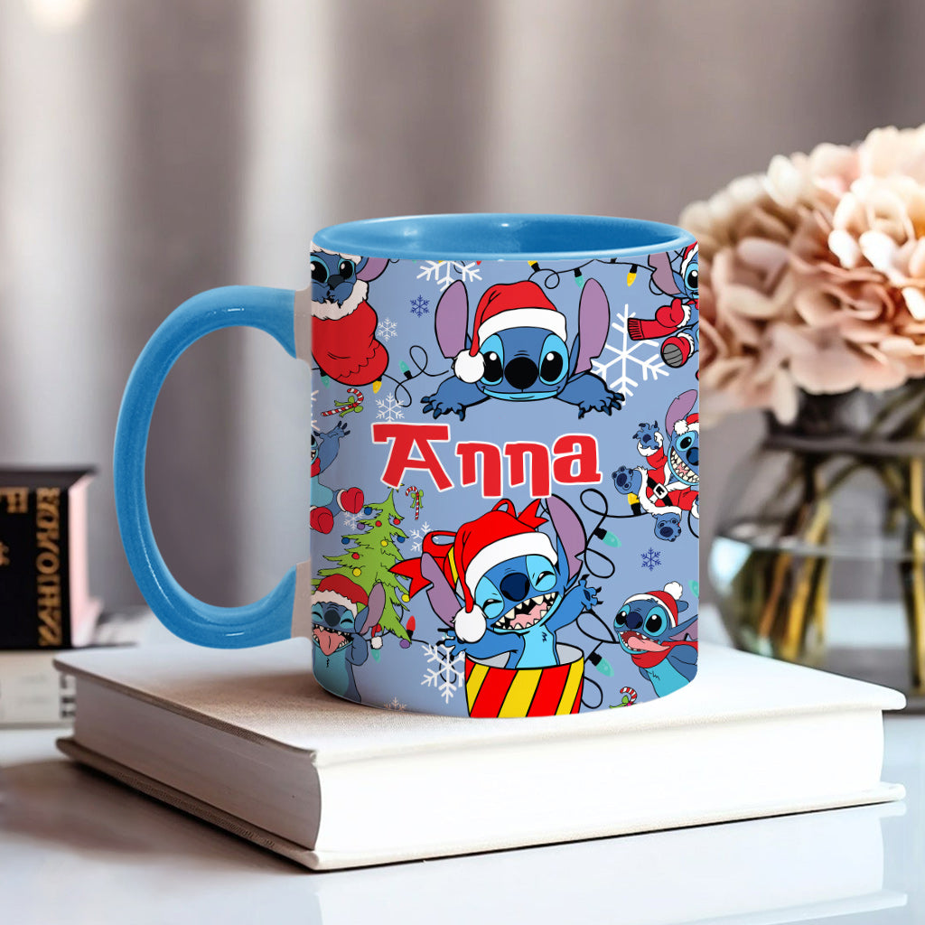 Merry Stitchmas - Personalized Ohana Accent Mug