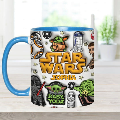 The Galaxy - Personalized The Force Accent Mug