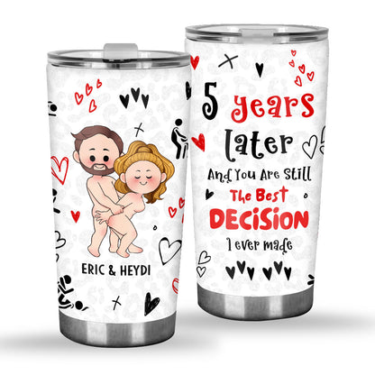The Best Decision - Personalized Couple Tumbler