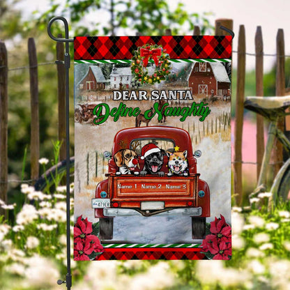 Merry Christmas - Personalized Christmas Dog Garden Flag