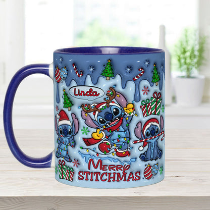 Merry Stichmas - Personalized Ohana Accent Mug